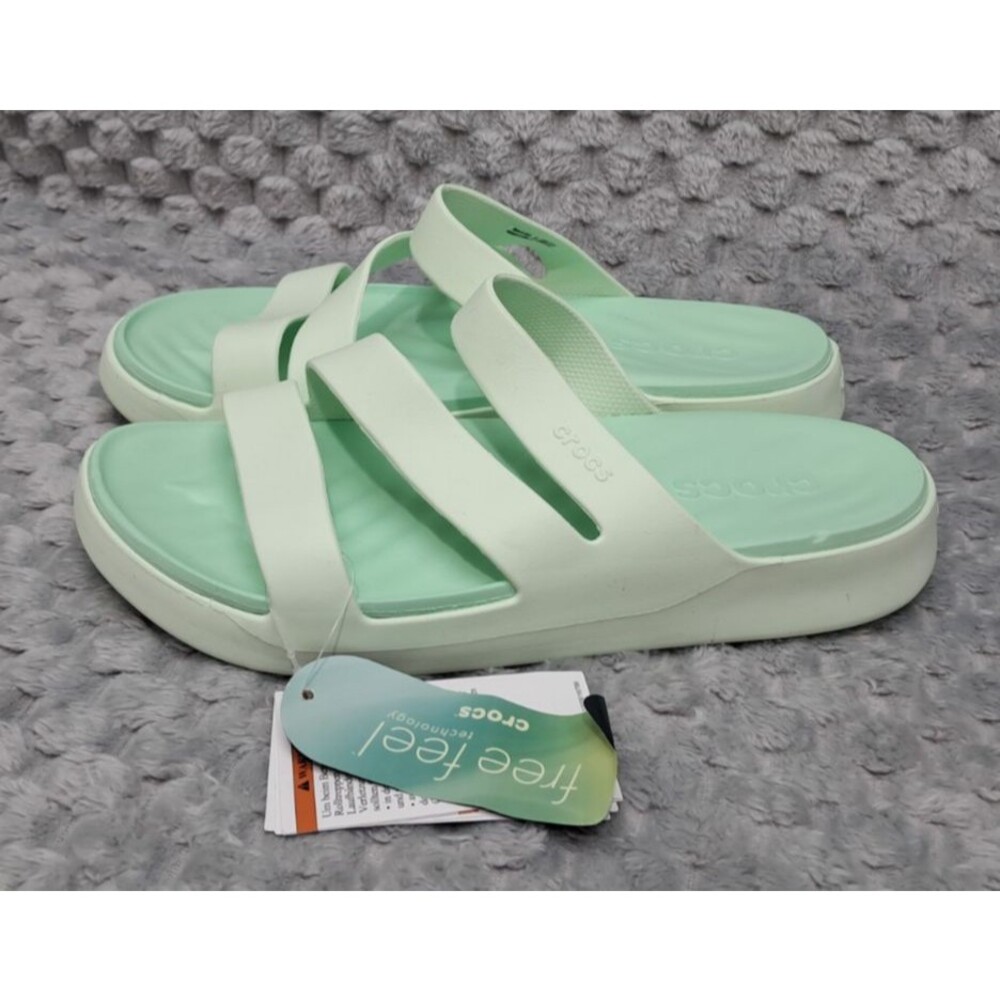 Crocs Getaway Strappy Slides Sandals Womens 10 Lightweight Straps Flip Flops